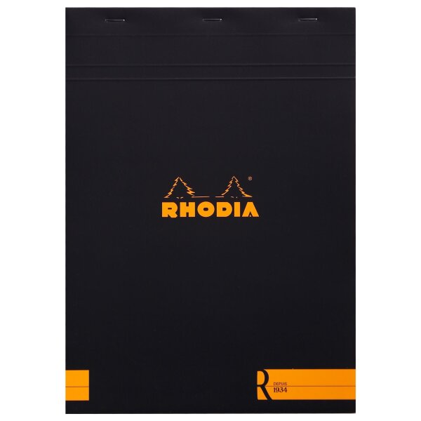 Block Rhodia A4 70Bl liniert schwarz