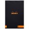 Rhodia Block A4+ 70Bl blanko schwarz