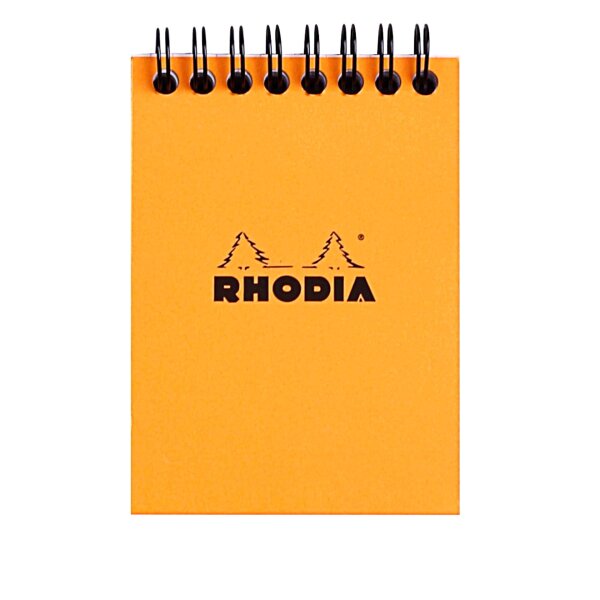 RHODIA Spiralnotizblock No. 11, DIN A7, kariert, orange