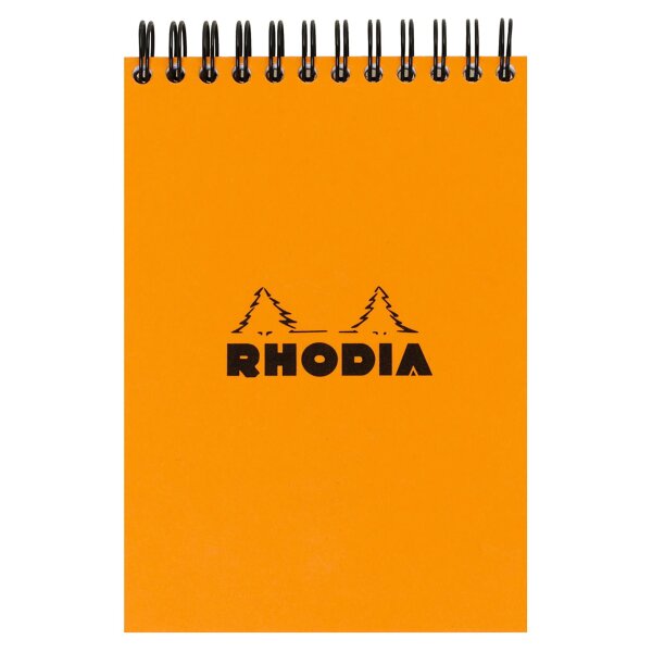 RHODIA Spiralnotizblock No. 13, DIN A6, kariert, orange