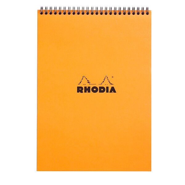 RHODIA Spiralnotizblock No. 18, DIN A4, kariert, orange