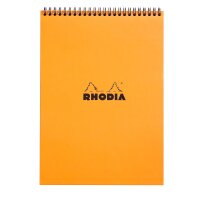 RHODIA Spiralnotizblock No. 18, DIN A4, kariert, orange