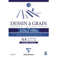 Clairefontaine "Dessin à Grain" Zeichenblock A4 20 Blatt 224g/qm kopfgeleimt