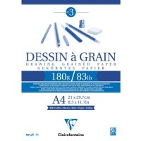 Clairefontaine "Dessin à Grain" Zeichenblock A4 30 Blatt 180g/qm kopfgeleimt