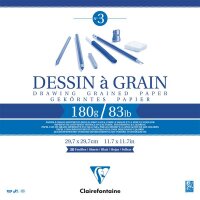 Clairefontaine "Dessin à Grain" Zeichenblock 29,7x29,7cm 30 Blatt 180g/qm kopfgeleimt