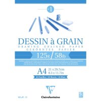 Clairefontaine "Dessin à Grain" Zeichenblock A4 40 Blatt 125g/qm kopfgeleimt