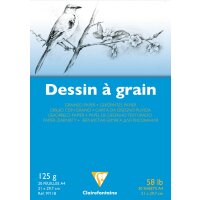 Clairefontaine "Dessin à Grain" Zeichenblock A4 20 Blatt 125g/qm kopfgeleimt