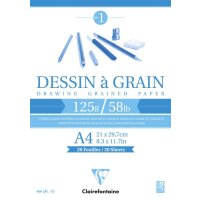 Clairefontaine "Dessin à Grain" Zeichenblock A4 20 Blatt 125g/qm kopfgeleimt