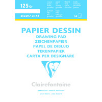 Clairefontaine "Dessin à Grain" Zeichenblock A4 20 Blatt 125g/qm kopfgeleimt