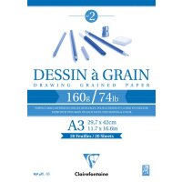 Clairefontaine "Dessin à Grain" Zeichenblock A3 20 Blatt 160g/qm kopfgeleimt