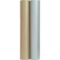 Kraftpapier 300x70 gold und silber