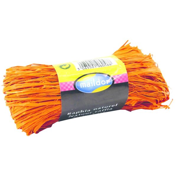 Bast Rolle Natur 50g orange