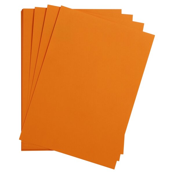 Tonpapier 130g/qm 50 x 70cm,  VE = 25 Bogen - orange