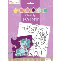 Graffy Paint Einhorn 20x20cm+Farbe