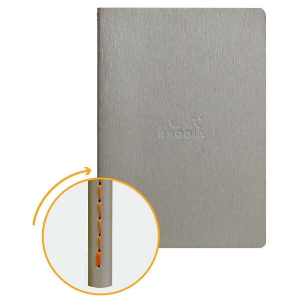 Rhodia Notizbuch A5 32Bl dot silber