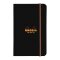 Rhodia Notizb lin gummi 90x140 schwarz