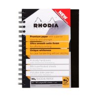 Rhodia Notebook A5 lin 90g schwarz