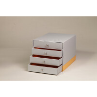 Rhodia Schubladenbox 4er silber