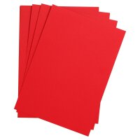 Zeichenpapier A4 160g rot 5Blatt