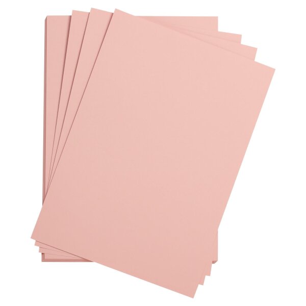 Zeichenpapier A4 160g rosa 5Blatt