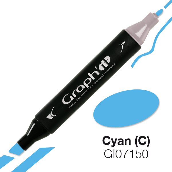 Layoutmarker GRAPHIT Farbe 7150 - Cyan