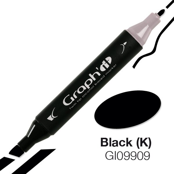 Layoutmarker GRAPHIT Farbe 9909 - Black (K)