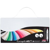 Layoutmarker Brush & extra fine GRAPHIT 36er Set -...