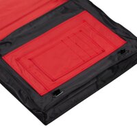 Zeichenplattentasche A4 Carry Bag, schwarz, Innenseite rot