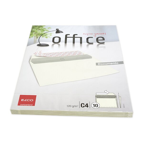 Documento CelloZip mit10 Kuverts, Seitenfalten, Haftklebevers. C4 - beige