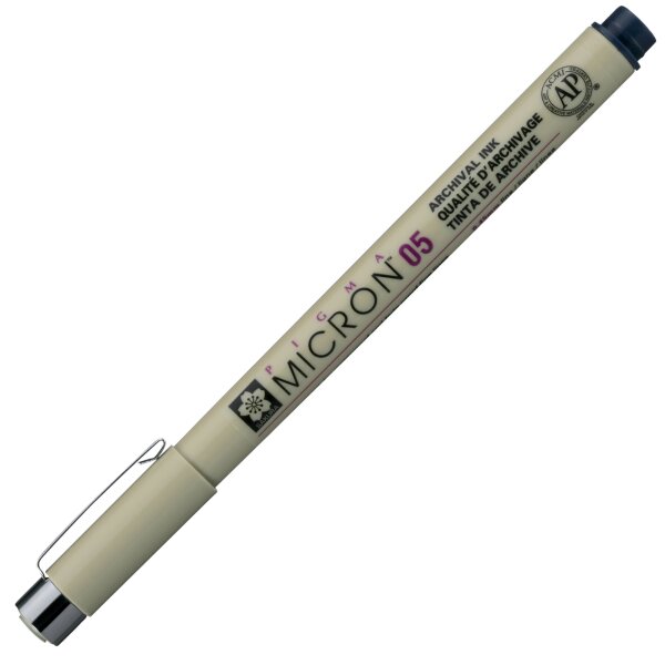 Pigmentliner Pigma Micron 0,45 mm -  blau-schwarz