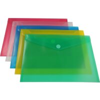 Dokumententasche PP A5, 10er Pack Klettverschluss - marine