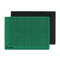 Schneidematte TWIN  2,5 mm stark, 5-lagig, 30 x 22 cm, grün/schwarz, einseitig bedruckt