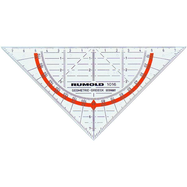 Geometrie-Dreieck 160 mm, Kunststoff, in PP-Etui