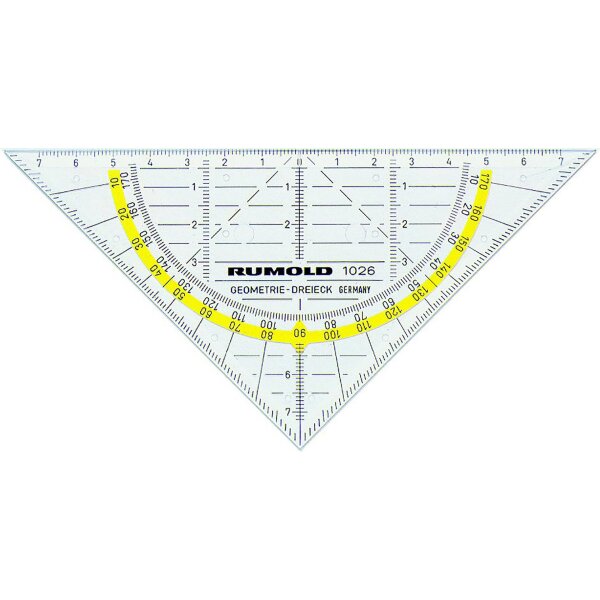 Geometrie-Dreieck 160 mm, Kunststoff, in Papiertüte