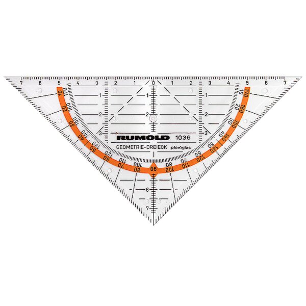 Geometrie-Dreieck 160 mm, Acrylglas transparent