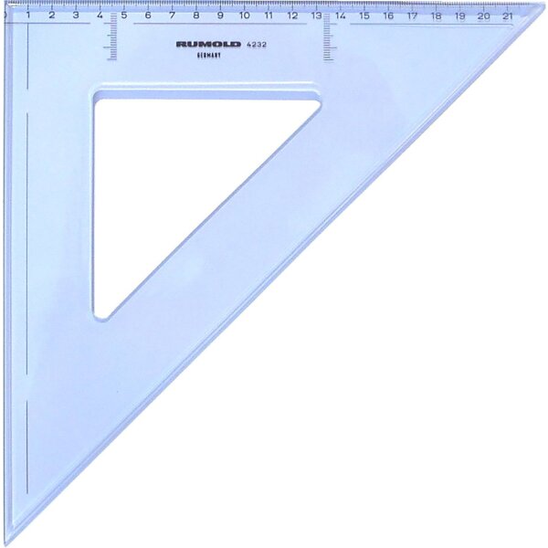 Zeichendreieck aus Kunststoff 45° - 32 cm